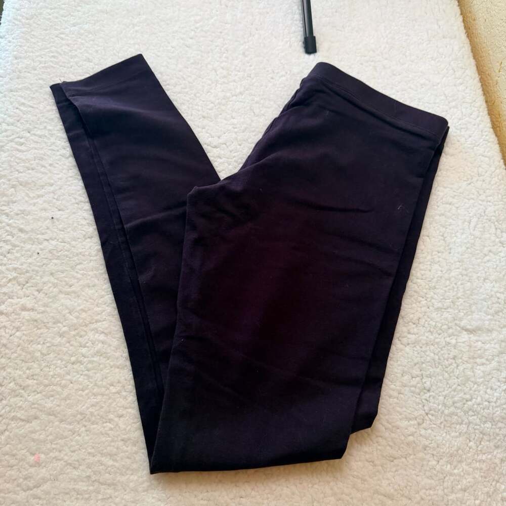 Moda International Leggings Size M Purple Cotton - Picture 1 of 3